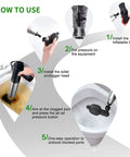 Instructions for using Air Powered Toilet Clog Remover Kit With Four Replaceable Heads And Visual Barometer High Pressure Air Unclogger