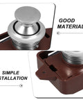 One Button Push Cabinet Latch Lock For Storage Drawers And Cabinets, Heavy Duty Zinc Alloy And ABS Construction close-up view