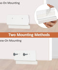Hands Free Cabinet Foot Pull For Trash Cans And Doors Universal Mounting Kit with glue and screw options, white finish