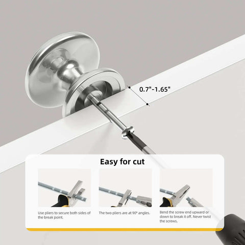 10 Pack Chrome Cabinet Knobs Solid Zinc Alloy Hardware With Polished Chrome Finish for Cabinets installation guide