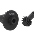 12-24T Helical Differential Gear Set for TRX4M Traxxas 1/18 RC Crawlers Upgrades, shown with CNC machined gear details
