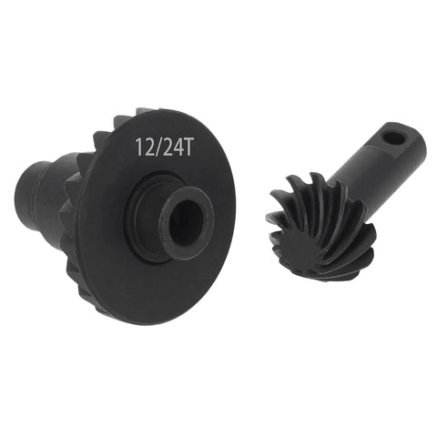 12-24T Helical Differential Gear Set for TRX4M Traxxas 1/18 RC Crawlers Upgrades, shown with CNC machined gear details