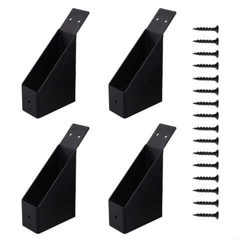 Beefy 45 Degree Iron Connector Brackets for 2x4 Wood Posts, Outdoor Pergola Support Kit for Gazebos Garages Tree Houses Terraces Lawns and Courtyards, 4 Pack