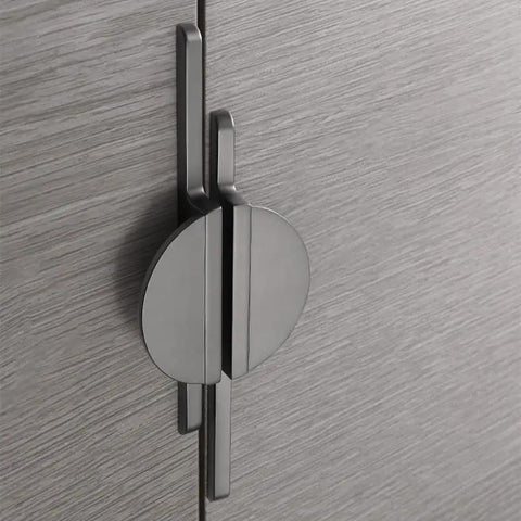 Top Tier Slick Round Cabinet Door Handle And Kitchen Drawer Pull With Heavy Duty Gold Grey Zinc Alloy For Rooms And Closets No Fuss Install Comes With Matching Hardware Pieces on grey cabinet