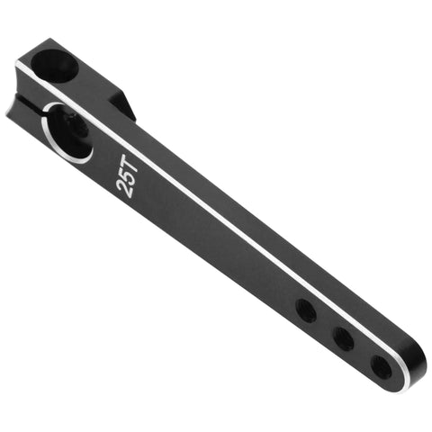 Black 25T aluminum servo arm for RC models, 2 inch, Three Pack 25T Aluminum Servo Arms Horns for RC Crawlers, Cars, Planes and Boats