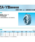 ZA-1.2Y1 Magnetic Powder Brake Hollow Shaft Type with specifications and product overview in Chinese.