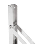 Two Pack Stainless Steel Folding Shelf Brackets For Wall Mount And Table Use Self Deploying Space Saving Design Rustproof And Heavy Duty
