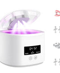 Rechargeable Ultrasonic Retainer Cleaner With 50KHz Cleaning Power, upgraded motor, smart noise reduction surrounded by 280ml tank