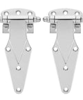 Rock Solid Zinc Alloy Cold Storage Door Hinges Heavy Duty Freezer Hinge Replacement For Walk In Cooler And Industrial Refrigeration 2 Pack polished zinc alloy hinges with a sleek design.