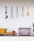 Heavy Duty Adhesive Hooks Set 12 Pack Transparent Wall Hooks For Bathroom And Kitchen Reusable And Removable Waterproof Oilproof