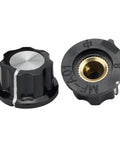 A01 Silver Tone Potentiometer Rotary Knob Set for 6mm Shaft, 360 Degree Volume Control, Replacement Parts for Audio Gear, 20 Pcs
