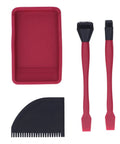 Silicone Glue Kit For Woodworking DIY Ready With Dual Head Spreader And Applicator, 2 Brushes, 1 Comb, And 1 Tray For Uniform Flexible Glue Application, Easy To Clean And Quick Access During Projects