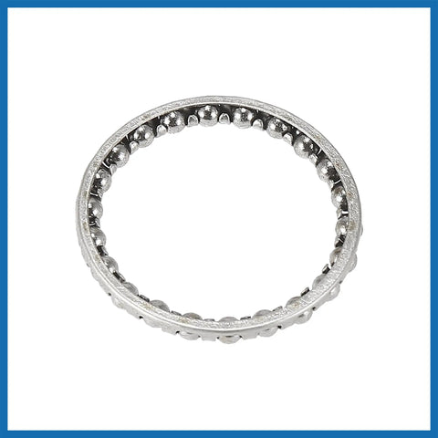 Four Piece Bicycle Ball Bearing Retainer Set With 22 Balls 40mm Outer Diameter And 33.5mm Inner Diameter Replacement Crank And Wheel Bearings For Bike Maintenance And Upgrades shown from top