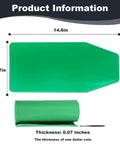 Flexible Foldable Oil Change Funnel dimensions: 14.6 x 6.7 inches, thickness 0.07 inches, green silicone material