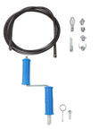 Heavy Duty Steel Drain Snake Flexible Auger Cord Three Meter Spiral Rig With Six Swappable Cutting Heads components layout including handle and tools.
