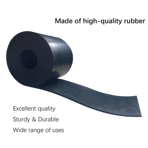 Heavy Duty Solid Rubber Strips One Eighth Inch Thick By Four Inch Wide Ten Foot Long With Adhesive Backing in a roll