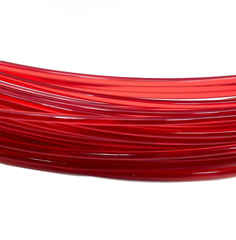 Close-up of Premium Monofilament Leader Line For Saltwater Big Fish And Spearfishing Red Color 100ft Spool Tough Abrasion Resistant Mono Leader