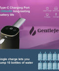 Automatic Water Dispenser For 5 Gallon Bottles With USB C Rechargeable Electric Pump And Digital Display close-up view
