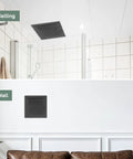 Heavy Hitter Six By Six Inch Galvanized Steel Service Door Featuring Tight Click Hinges and Stealth Anthracite Plate in ceiling and wall settings.