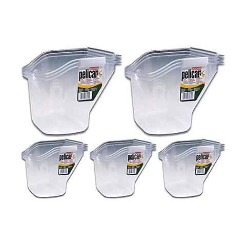 Pelican Liner 1 Qt Paint Pail Liner, 5 Pack, Must-Have Pro-Grade Durable Polypropylene With PET Recycled Plastic shown in set