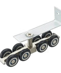 Heavy Duty Sliding Closet Door Roller Kit For Wooden Wardrobes, 2 Stainless Steel Nylon Wheel Casters, 22mm Wheel, 83x27mm Plate