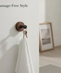 Kickass Single Wall Hook Built With Rock Solid Aluminum And Rich Black Walnut Wood For Hanging Heavy Winter Coats Bath Towels Backpacks And Daily Essentials In Entryways Or Bathrooms with keys and towel.