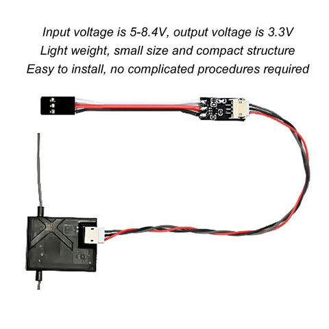 Portable RC Transmitter With Satellite Receiver For Helicopters And Drones, Flight Controller Adapter Module, wiring view
