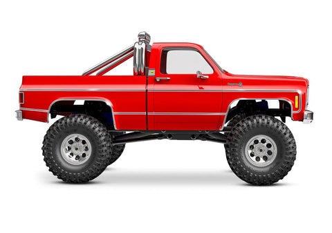 Side view of Scale And Trail Crawler With 1979 Chevrolet K10 Body In One Eighteen Scale 4x4 Electric Truck With TQ Two Four GHz Radio System