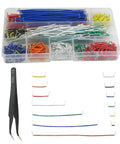 560 Piece Jumper Wire Kit With 8 Colors And 14 Types 2.54mm Dupont Jumpers For Breadboard Circuits with a handy tweezer.