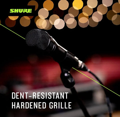 Nexadyne 8 S Supercardioid Dynamic Vocal Mic With Revonic Dual Engine Technology for live gigs on stage against bokeh lights.