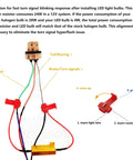 Aaron 4-pack 50W 6 ohm LED turn-signal load resistor kit with wiring harness and red connector blocks