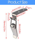 Heavy Duty 304 Stainless Steel 90 Degree Toggle Latch With Secure Duck Bill Buckle For Tool Boxes Car Hoods Cabinets And Trunks Built Like A Tank That Grabs Super Tight Pair Of Two dimensions shown.