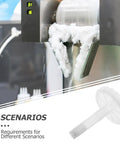 Plastic Snowflake Ice Machine Feeder Component For Smoothie Makers Safe Operation Easy Replacement Boosts Kitchen Hustle And Efficiency For Restaurants And Cafes Durable Reliable Accessory, white plastic feeder head installed