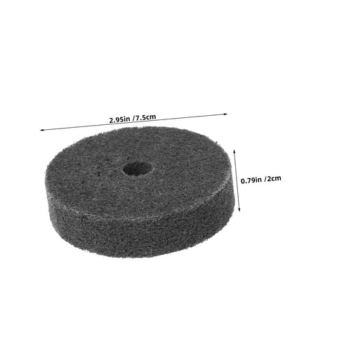 Chill Out With These 6 Pack Nylon Buffing Discs That Make Furniture And Cars Shine Like New While Keeping Things Smooth, Gentle, And Super Safe For Delicate Surfaces Without Scratching Or Messy Cleanup On The Job. 2.95in dark grey nylon buffing disc with center hole.