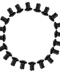Heavy Duty Quarter Turn Dzus Fasteners Made From Top Tier 7075 Aluminum Alloy Featuring Rock Solid Grip Buttons And Smooth Matte Black Finish For Quick No Sweat Mounting On Custom Rides And Trucks 20 Piece Pack