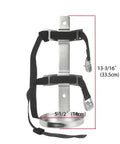 Heavy Duty Fire Extinguisher Wall Mount Bracket For Home Car RV And Truck With Quick Release Snap And Adjustable Nylon Straps Five And A Half Inch Tray Fits Five Pound Mini Extinguishers Stainless Steel Finish Must Have No Fuss