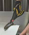 12 Inch Offset Aluminum Hand Snips for Sheet Metal cutting lightweight tin with ergonomic grip in metalworking setting