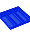 Stackable Toolchest Organizer Tray In Blue With Three Compartments For Mechanics, Electricians, Plumbers And DIYers Heavy Duty Made In The USA