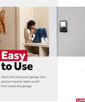 Multi Function Garage Wall Control 78LM Replacement For Chamberlain Indoor Wall Console installed beside garage door