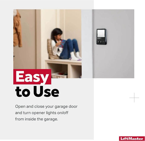 Multi Function Garage Wall Control 78LM Replacement For Chamberlain Indoor Wall Console installed beside garage door