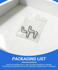 2-Pack Double Pawl Clips for Chainsaws and Leaf Blowers, Heavy-Duty Spring Clamps in clear bag on white background