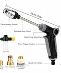 Diagram of Beast Mode Heavy Duty High Pressure Washer Nozzle With 360 Degree Rotating Spray And 3 Spray Modes, breakdown of parts shown.