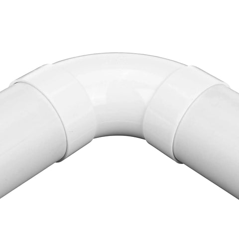 PVC S And D 90 Degree Long Turn Elbow 4 Inch Hub To Hub Solvent Weld Connection For 4 Inch Sewer And Drain Pipe White Durable PVC Elbow