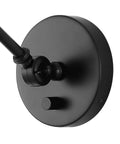 Base detail of Oil Rubbed Bronze 8 Inch Adjustable LED Wall Sconce Plug In Wall Lamp With Dimmer Switch Clear Glass Shade