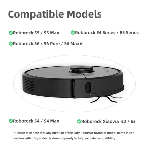 Side view of a robotic vacuum model compatible with All In One Replacement Spare Parts Kit For S4 S4 Max S5 S5 Max S6 S6 MaxV E4 E5