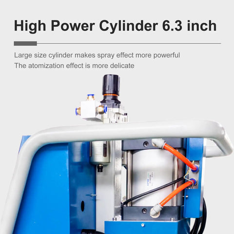 Plug And Play 14KW Pneumatic Polyurea And Polyurethane Foam Spray Unit 220V close-up of high power cylinder 6.3 inch for spray efficiency.