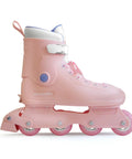 Women Inline Skates Adjustable Size Roller Blades For Adults With Hard Shell ABEC 7 Bearings And Triple Protection Safety Buckle Strap Lace Closure For A Smooth, Comfortable Fit in pink color