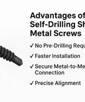 150 Count Pro Grade Heavy Duty Self Drilling Sheet Metal Screws With Phillips Modified Truss Head One Half Inch Long Black