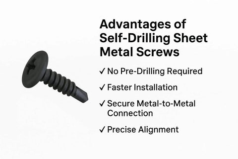 150 Count Pro Grade Heavy Duty Self Drilling Sheet Metal Screws With Phillips Modified Truss Head One Half Inch Long Black