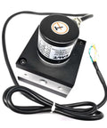 2000mm Draw Wire Linear Displacement Sensor With Incremental Encoder, Push Pull ABZ Output, 0.1mm Per Pulse, Max 600 mm Per Second